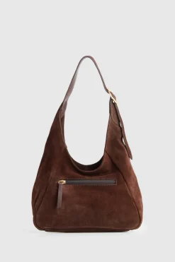 Alexa Leather Small Suede Hobo Bag