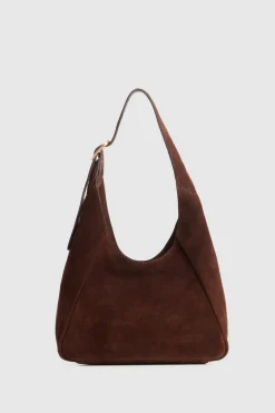 Alexa Leather Small Suede Hobo Bag