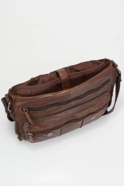 Anthony Leather E/W Satchel