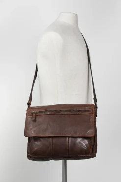 Anthony Leather E/W Satchel