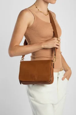 Charli Leather Flap Crossbody Bag