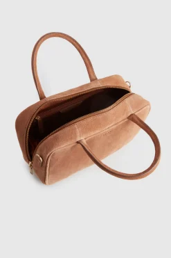 Charli Leather Suede Bowling Bag