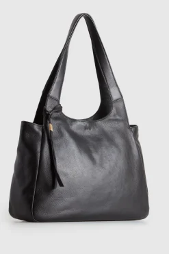 Clara Leather Charm Tote Bag
