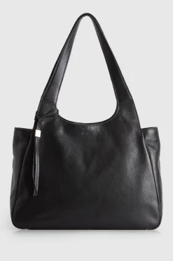 Clara Leather Charm Tote Bag