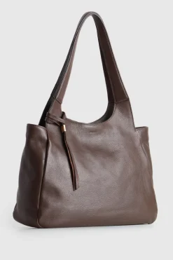 Clara Leather Charm Tote Bag