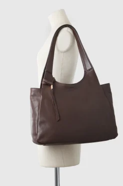 Clara Leather Charm Tote Bag