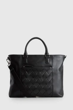 Dominic Leather Weave Tote Bag