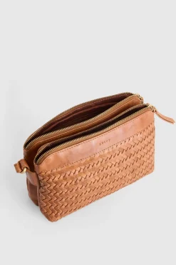 Elise Leather Weave Crossbody Bag