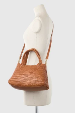 Elise Leather Weave Shopper Bag