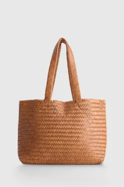 Elise Leather Weave Tote Bag