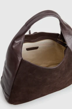 Emmy Leather Suede Hobo Bag