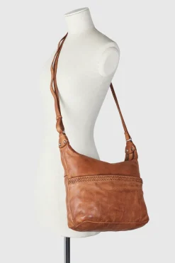 Isla Leather Braided Crossbody Bag