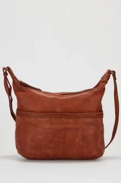 Isla Leather Braided Crossbody Bag