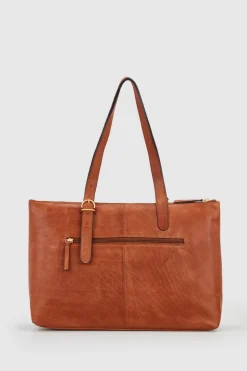 Ivy Leather Buckle Work Tote Bag