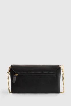 Lila Leather Chain Crossbody Purse