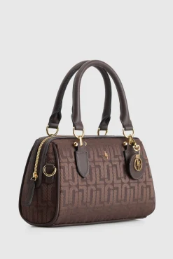 Logo Jacquard Barrel Bag