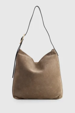 Malia Leather Suede Hobo Bag