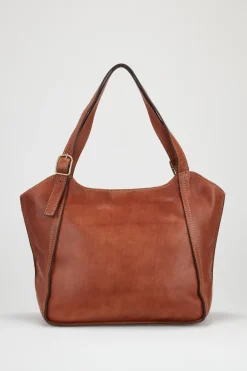 Maya Leather Buckle Tote Bag