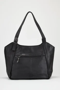 Maya Leather Buckle Tote Bag