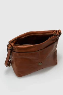 Maya Leather Flap Crossbody Bag