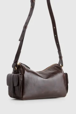 Narda Leather Pocket Crossbody Bag