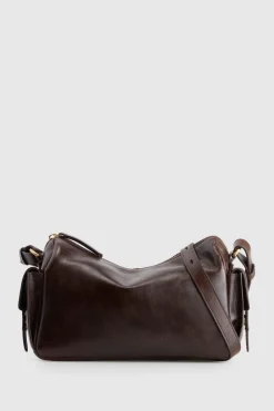 Narda Leather Pocket Crossbody Bag