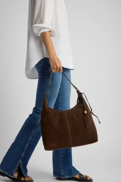Nina Leather Suede Hobo Bag