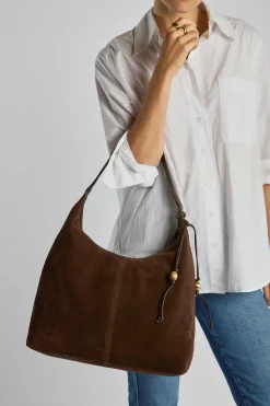Nina Leather Suede Hobo Bag