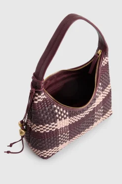 Nina Leather Weave Hobo Bag