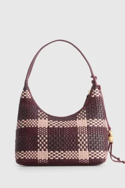 Nina Leather Weave Hobo Bag