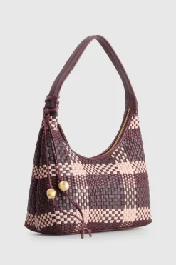 Nina Leather Weave Hobo Bag