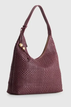 Nina Leather Weave Hobo Bag