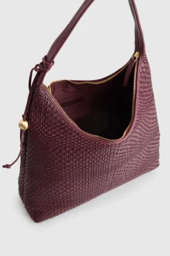 Nina Leather Weave Hobo Bag