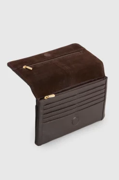 RFID Daisy Leather Travel Wallet