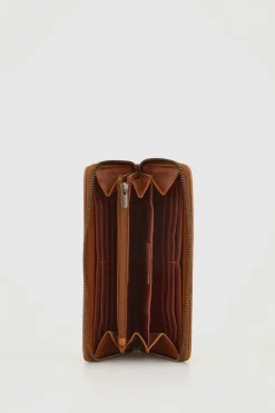 RFID Palma Leather Zip Wallet