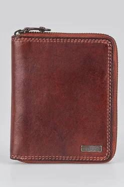 RFID Roy Leather Zip Wallet