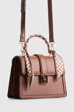 Scarf Top Handle Bag
