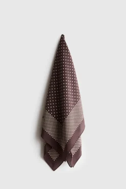 Silk Scarf Polka Dot Print